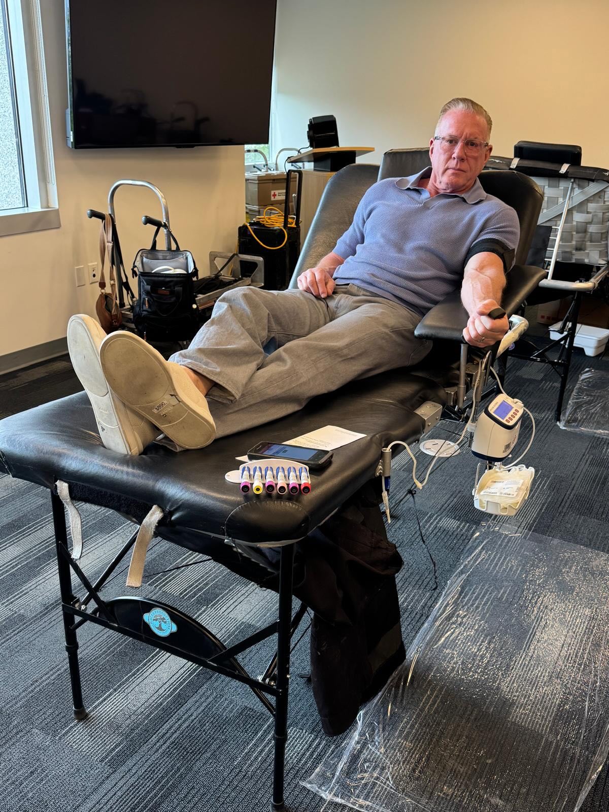 Tim during recovery